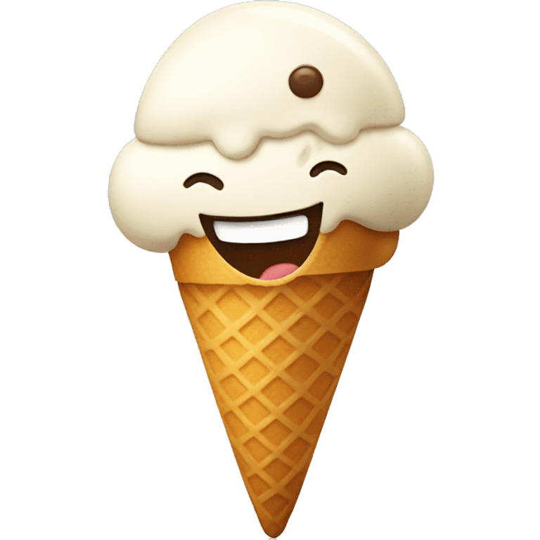 smiling ice-cream emoji