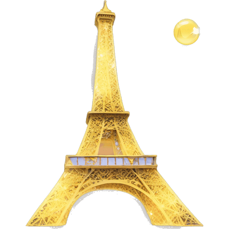 Eiffel Tower sparkle at night  emoji