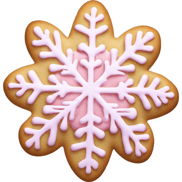 pale pink snowflake cookie emoji