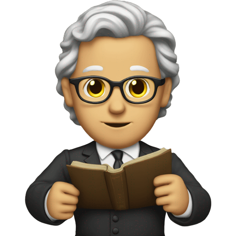 A lawyer with the constitution in his hands emoji