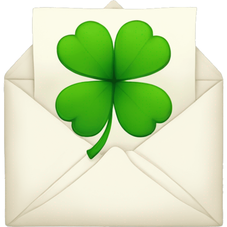 letter with clover emoji