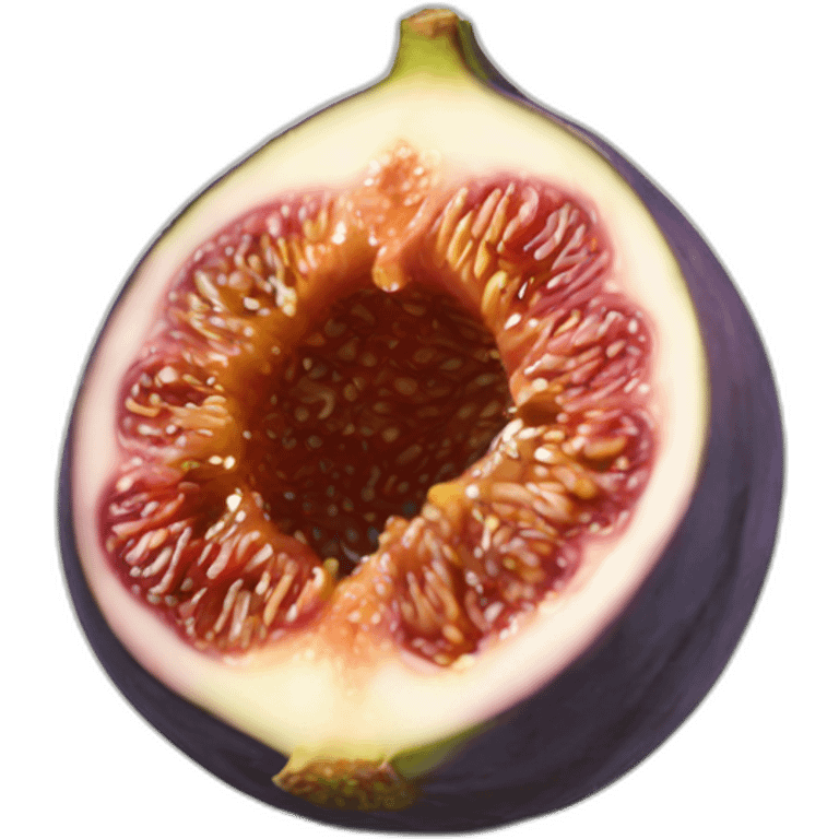 Half of a Fig fruit emoji