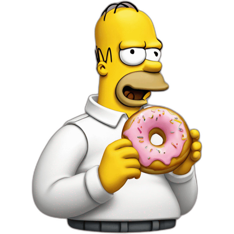 HOMER SIMPSON EATING DONUT emoji