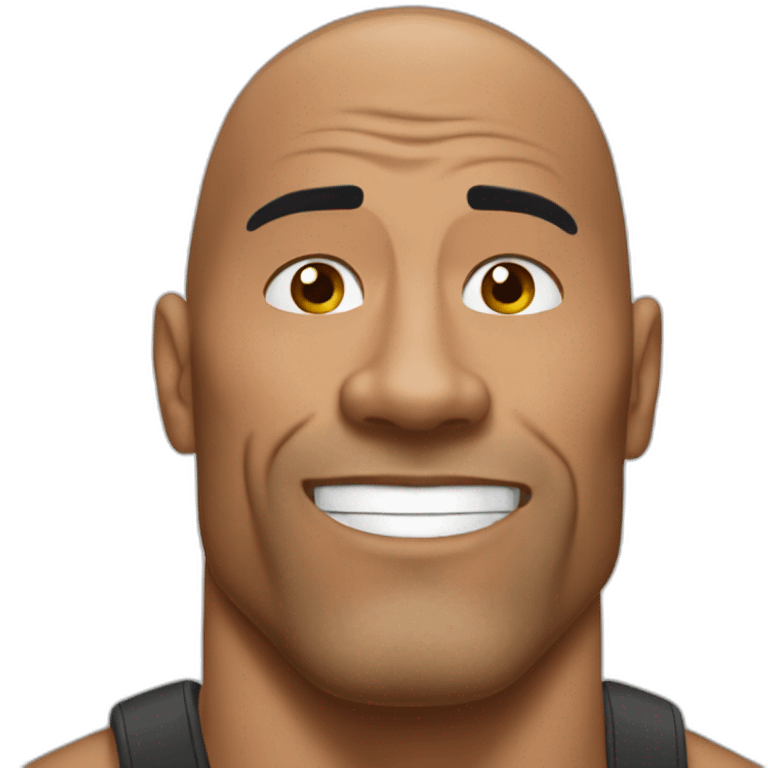 The rock qui leve son sourcil emoji