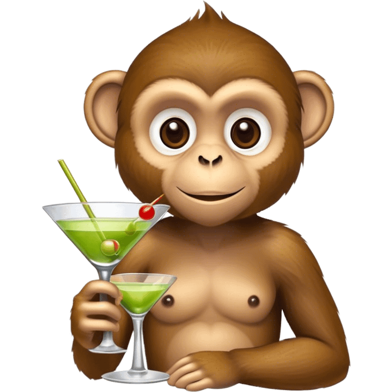 Monkey with a martini emoji