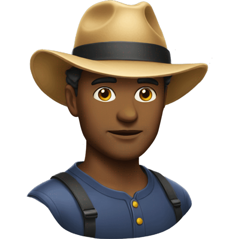 bold man in a hat emoji