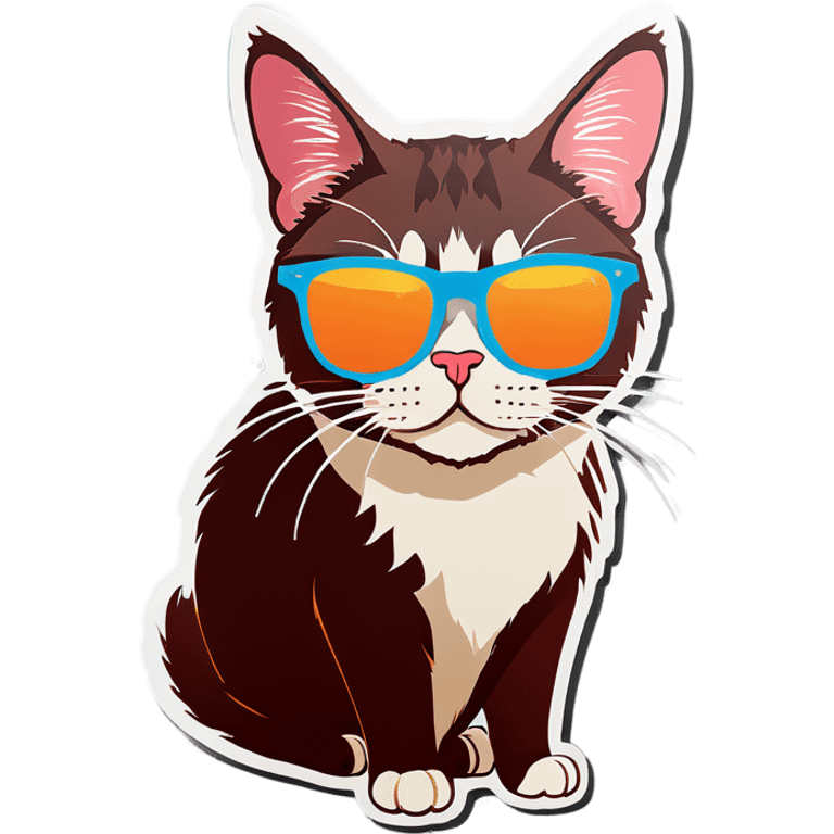 Cat with sunglasses emoji