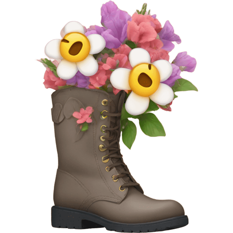 boots with flowers inside emoji