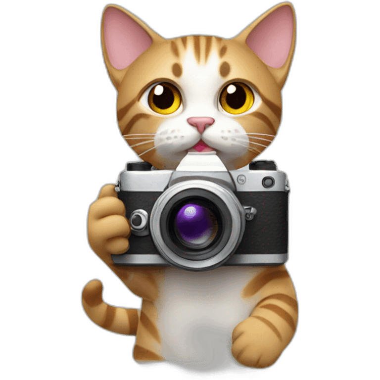 Cats with camera emoji