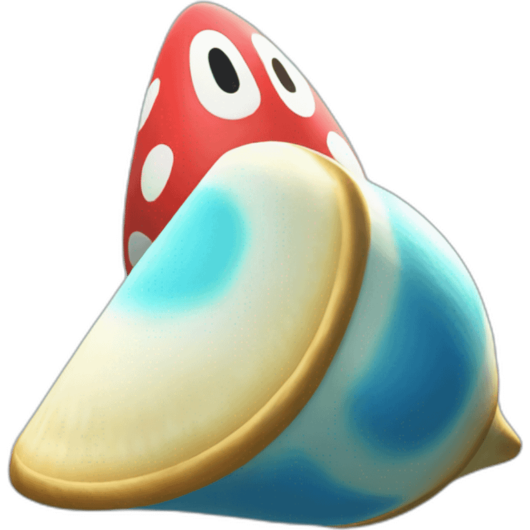 a blue shell from mario kart 8 emoji