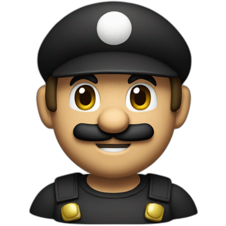 Mario en noir emoji