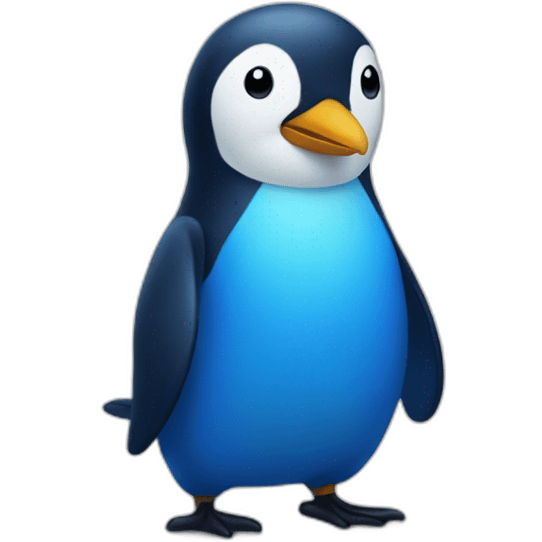 blue pingouin emoji