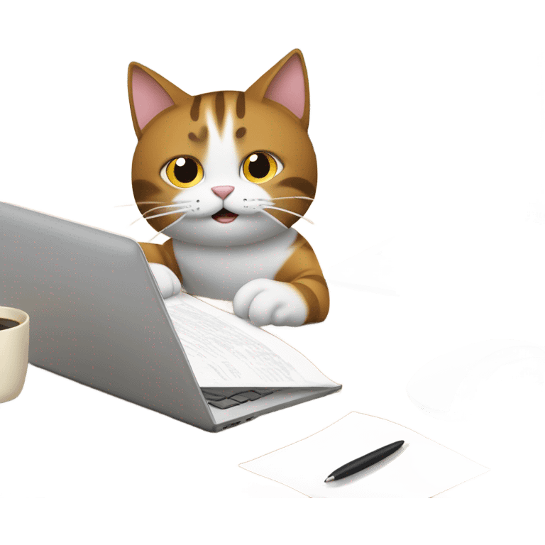 Cat working  emoji