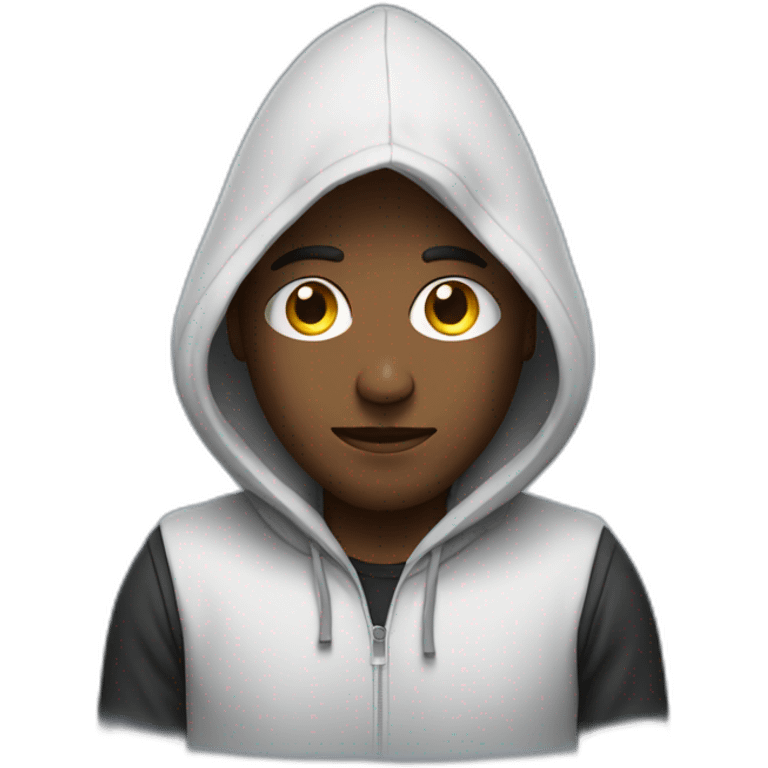 Man with hoodie written Allyis on it emoji