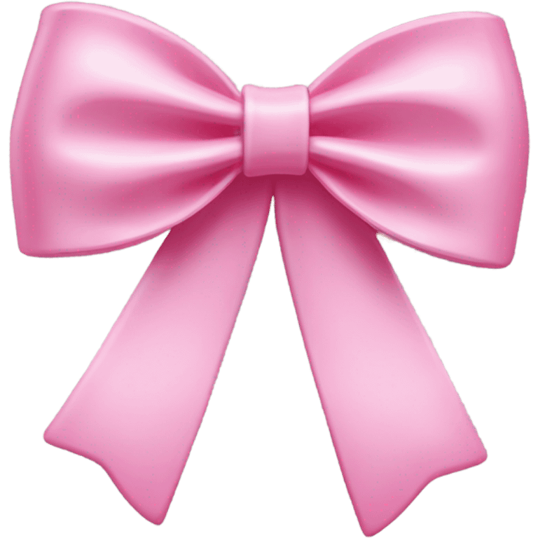 A preppy pink long bow hair clip emoji