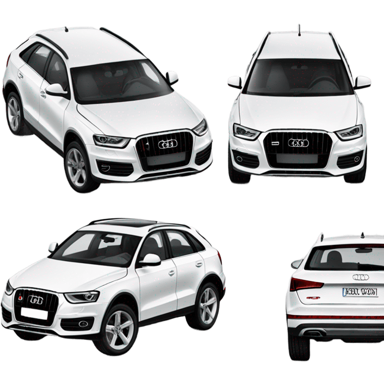 audi q3 2014 white s line emoji