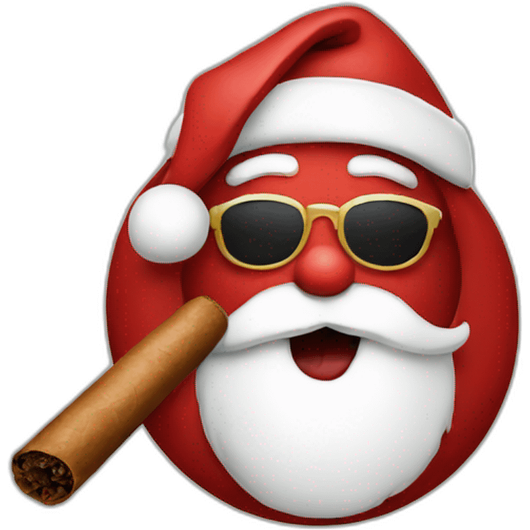 santa with a cigar emoji