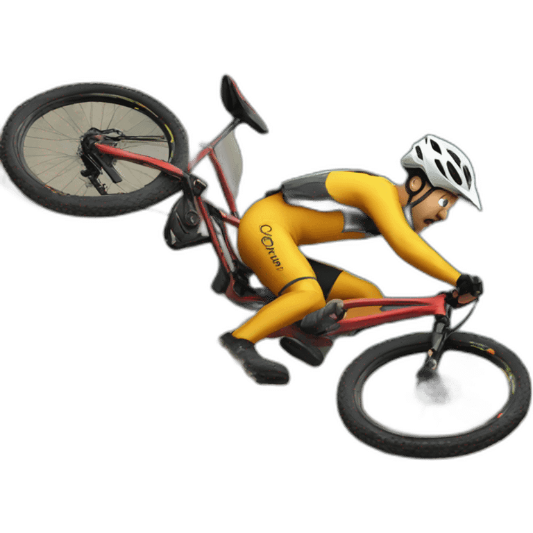 Mountain bike crash emoji