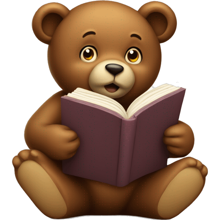 candy bear reading emoji