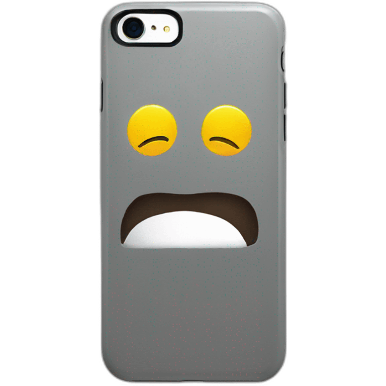 Phone case metal grey emoji