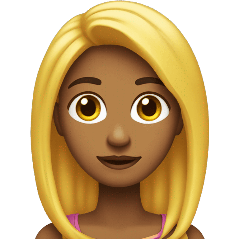 Cara redondo amarela com um rosto de entediado com um cabelo grande e espetado e da cor preta  emoji