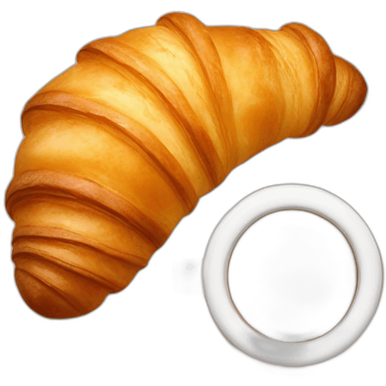 croissant and iced americano emoji