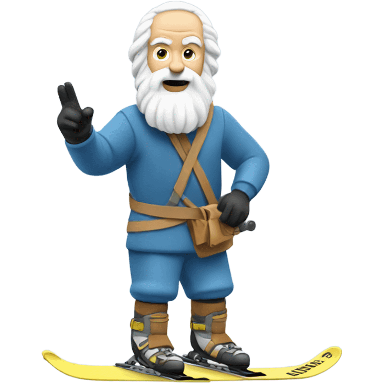 Socrates On Mountain Skis emoji