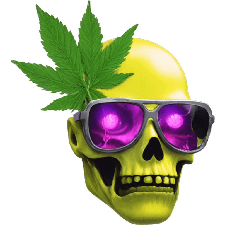 420 .Zombie_ Vaporwave black holographic oilslick zombie unicorn smoking yellow caution tape hemp leaves emoji