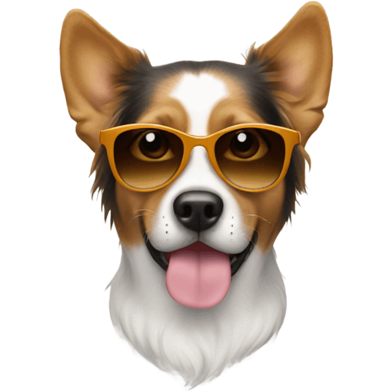 Dog with sunglasses emoji