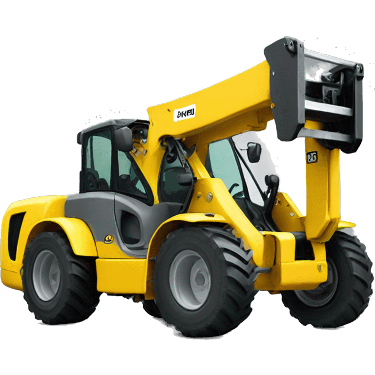 telehandler yellow with grey wheel emoji