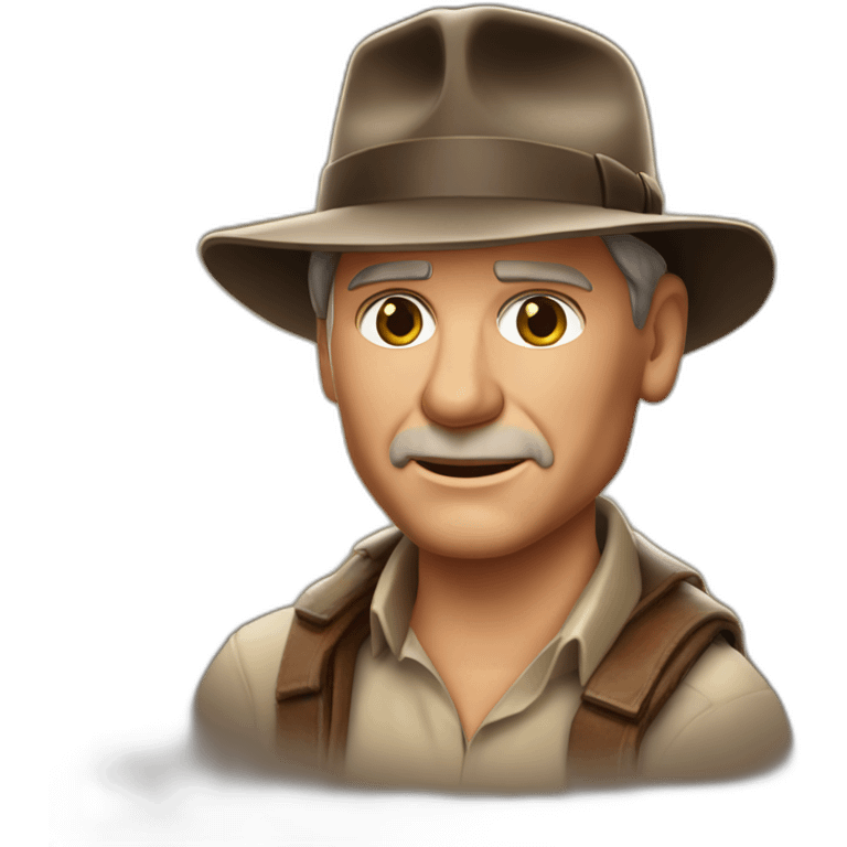 A TOK emoji of Harrison Ford as Indiana Jones. emoji