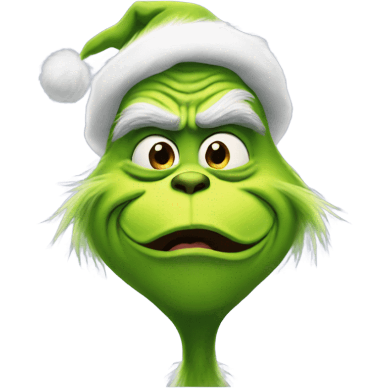 Grinch blowing a kiss emoji