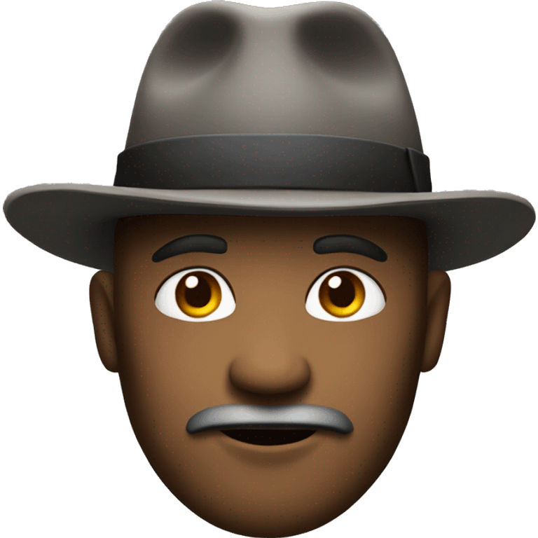 a man with a ganster hat emoji