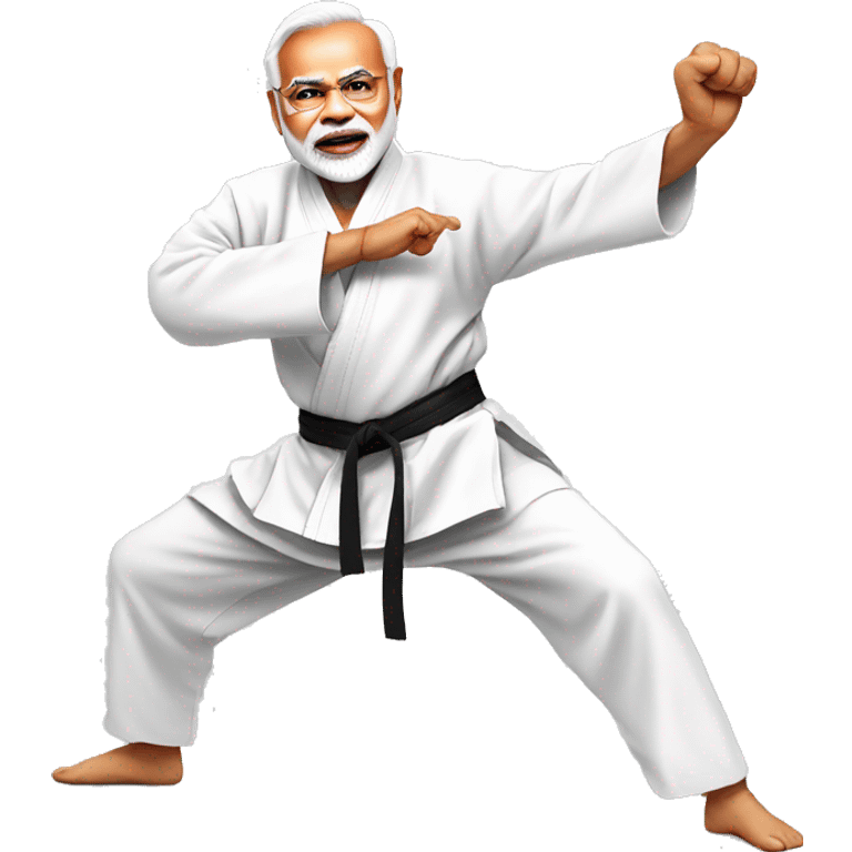 Prime minister Modi doing karate emoji