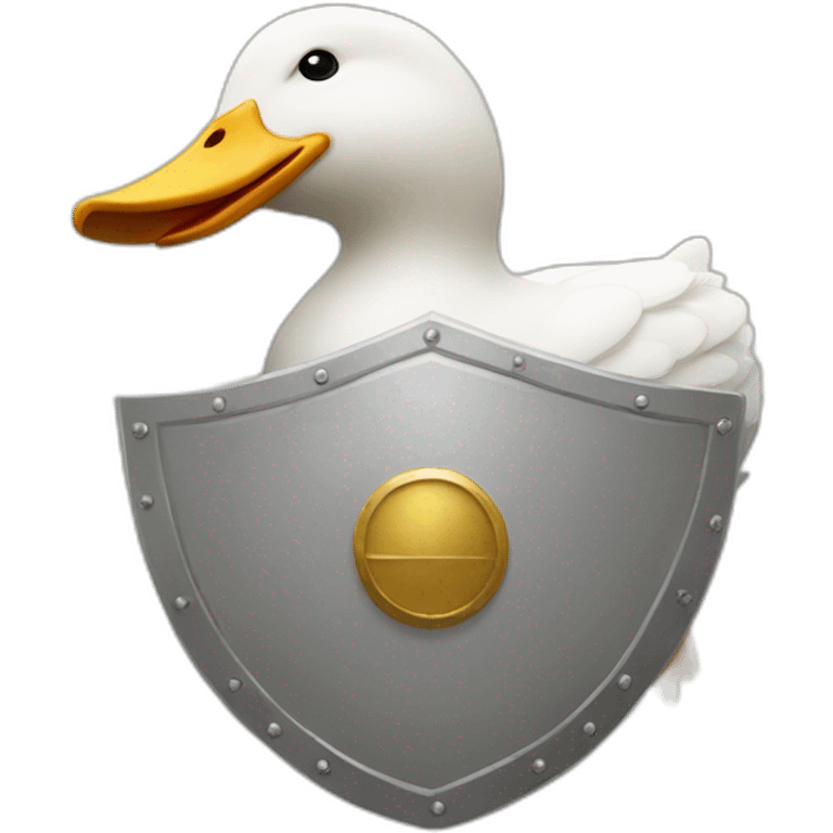 white duck warrior shield emoji