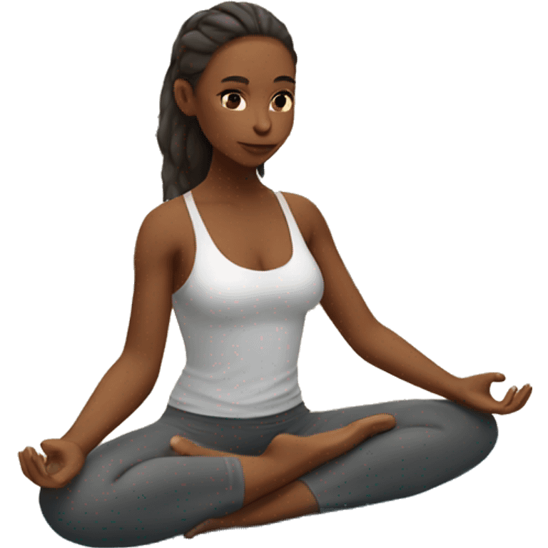 yoga girl morning  emoji