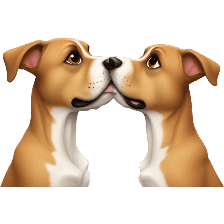 Dogs kissing emoji