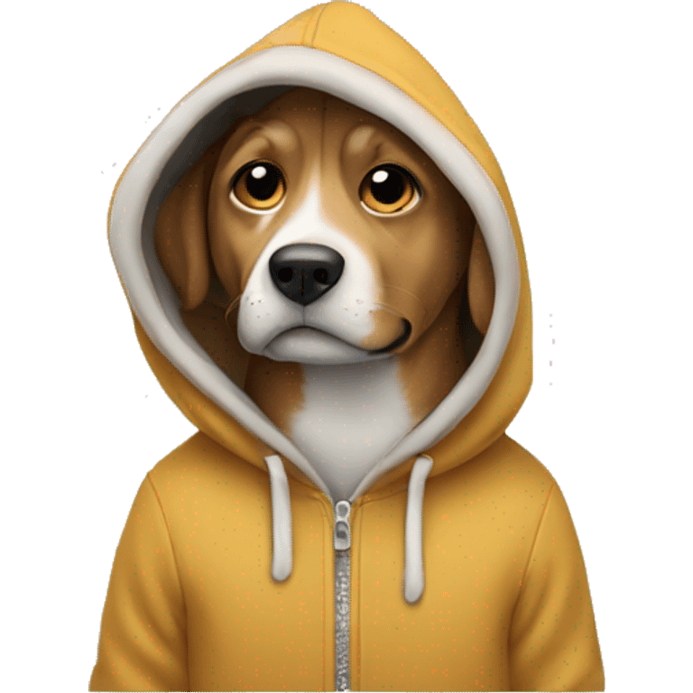 dog wearing a hoodie  emoji