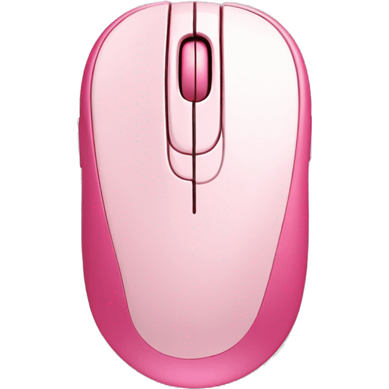 Rose red pink computer mouse with light pink accents  emoji