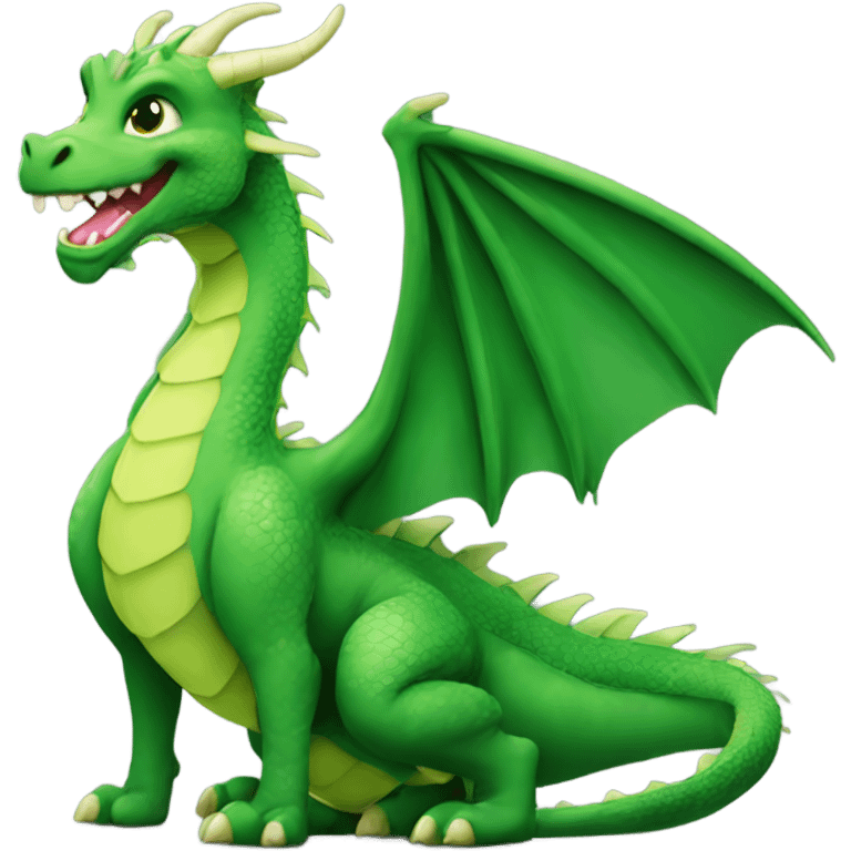 happy green dragon 24 pieces emoji