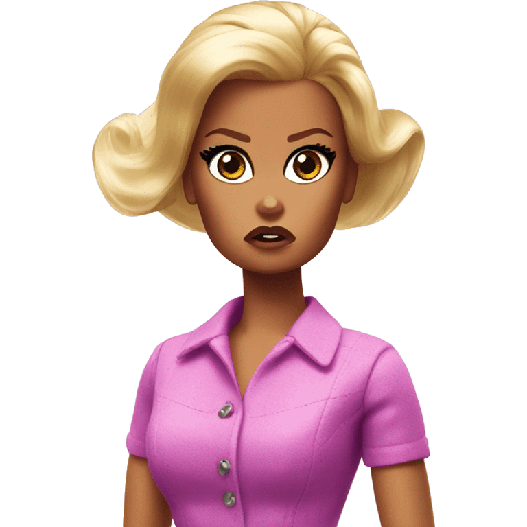 Barbie angry emoji