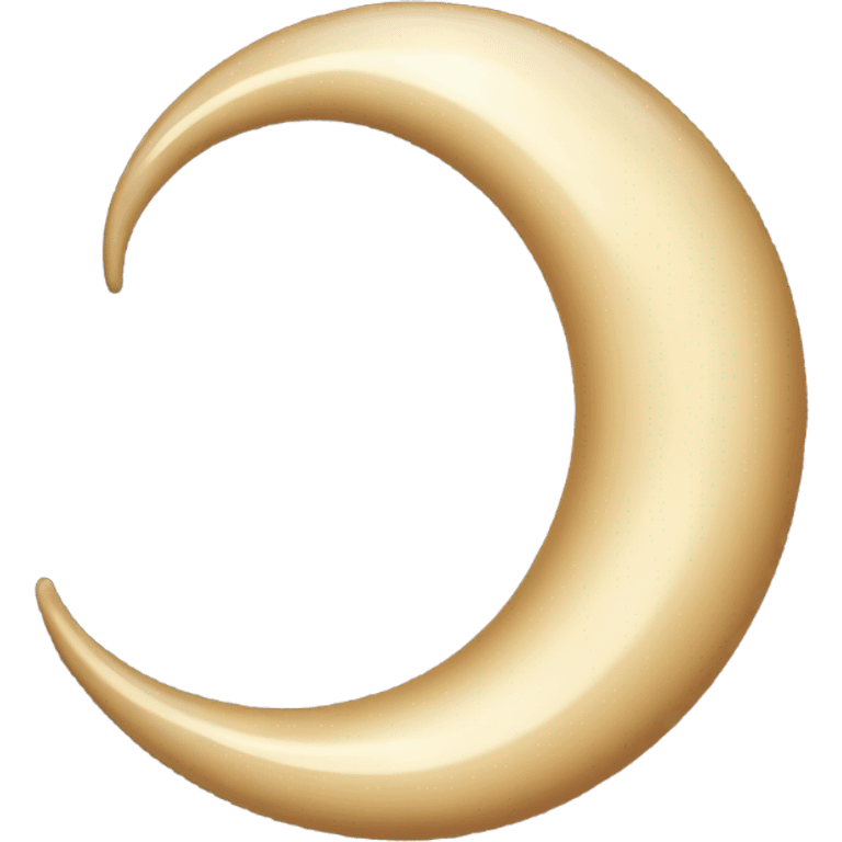 Sparkly glossy beige crescent emoji