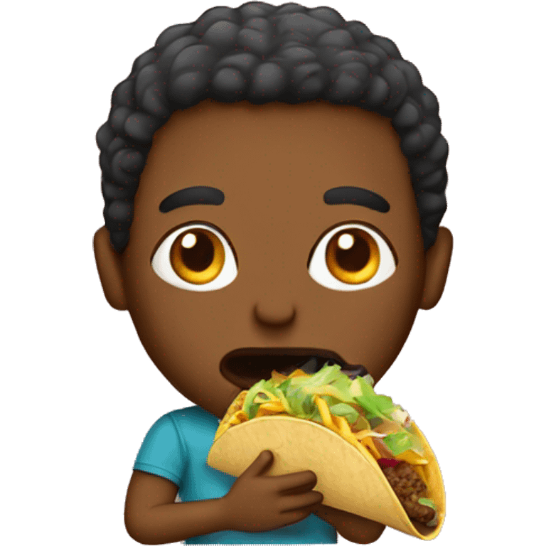 person eating taco emoji