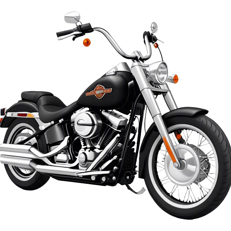 Harley-Davidson Cruiser - Harley-Davidson Softail (Model Year: 2021) (Iconic colour: Black) emoji