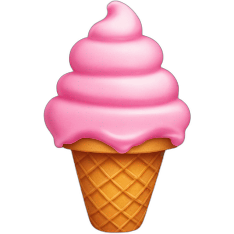 strawberry ice cream cone emoji