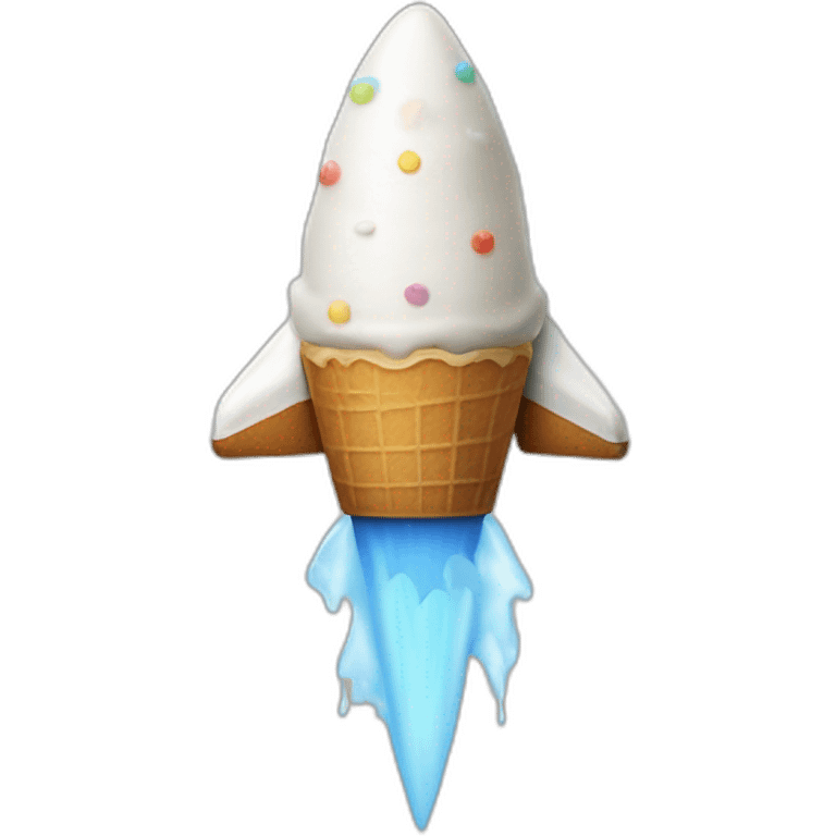 ice cream cone rocket ship emoji