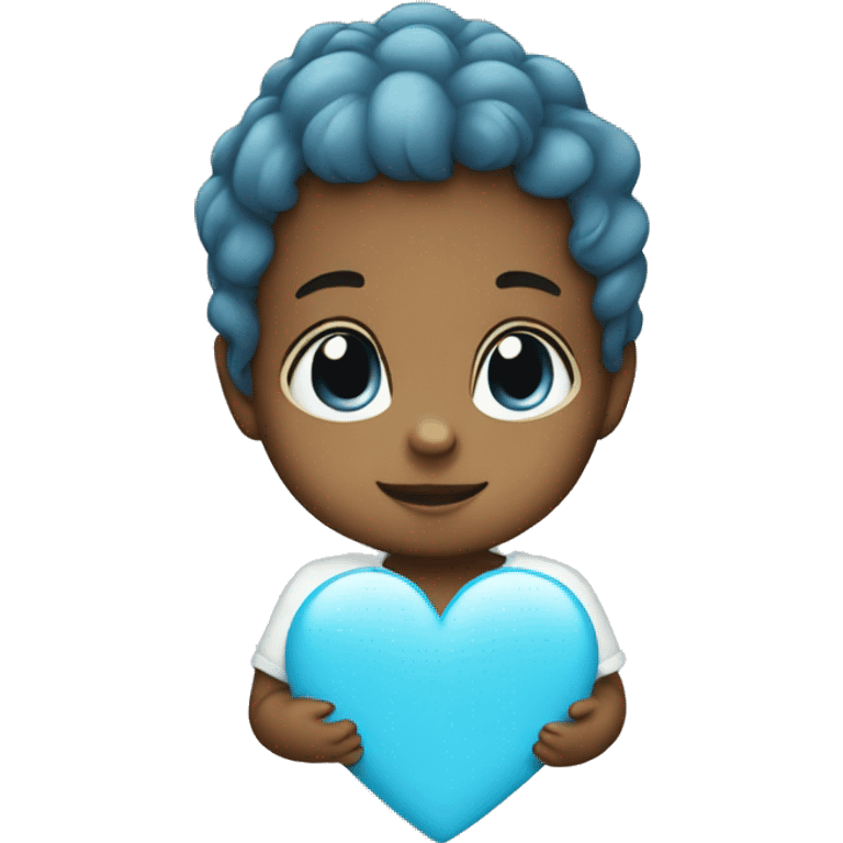 Baby blue heart emoji