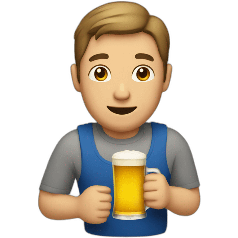 Man drinking beer emoji