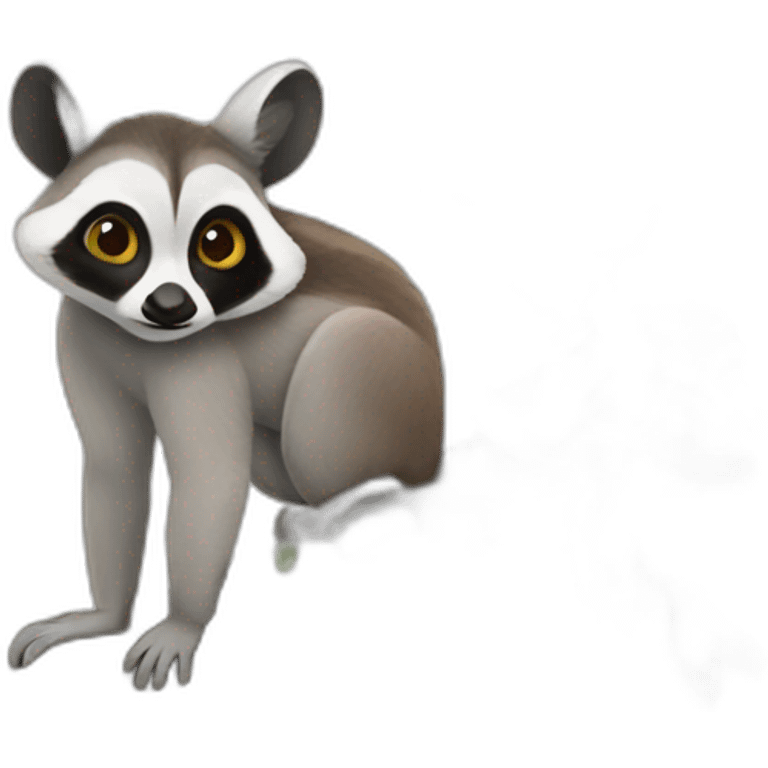 raccon kiss lemur emoji