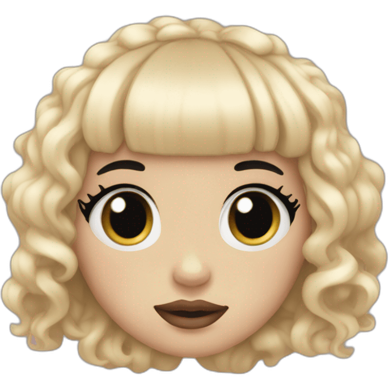 Melanie Martinez with black and blond hair emoji